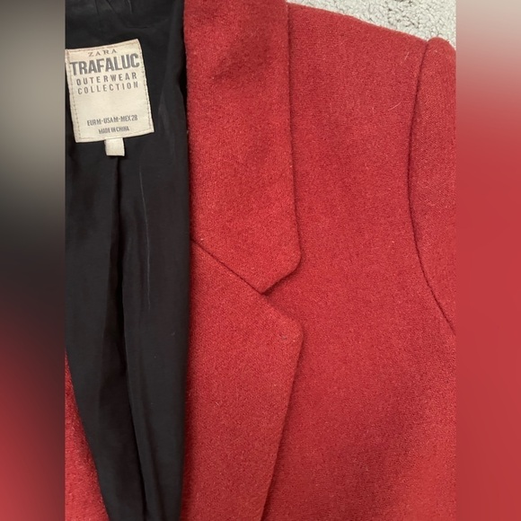 Zara Burgundy Coat - Picture 4 of 5